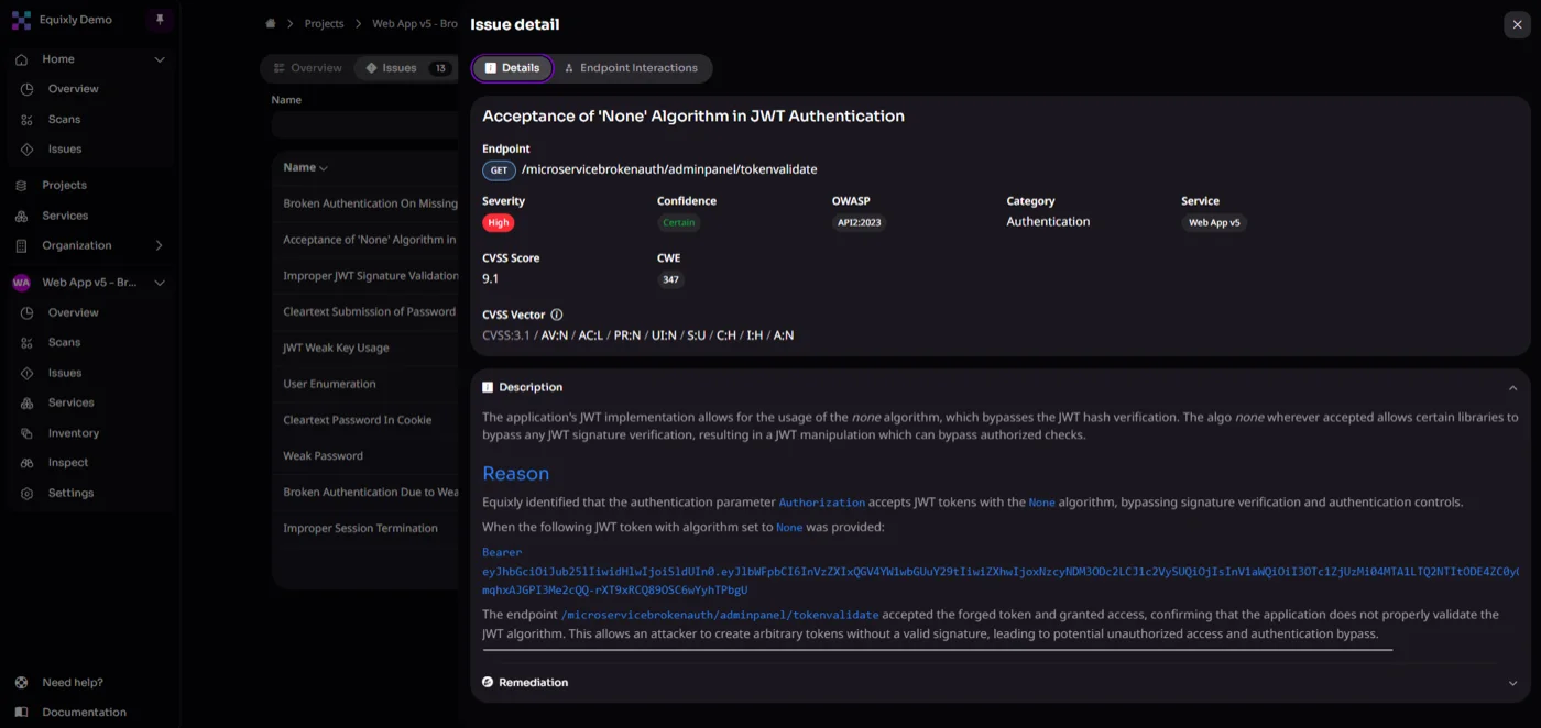 Broken Authentication in JWT