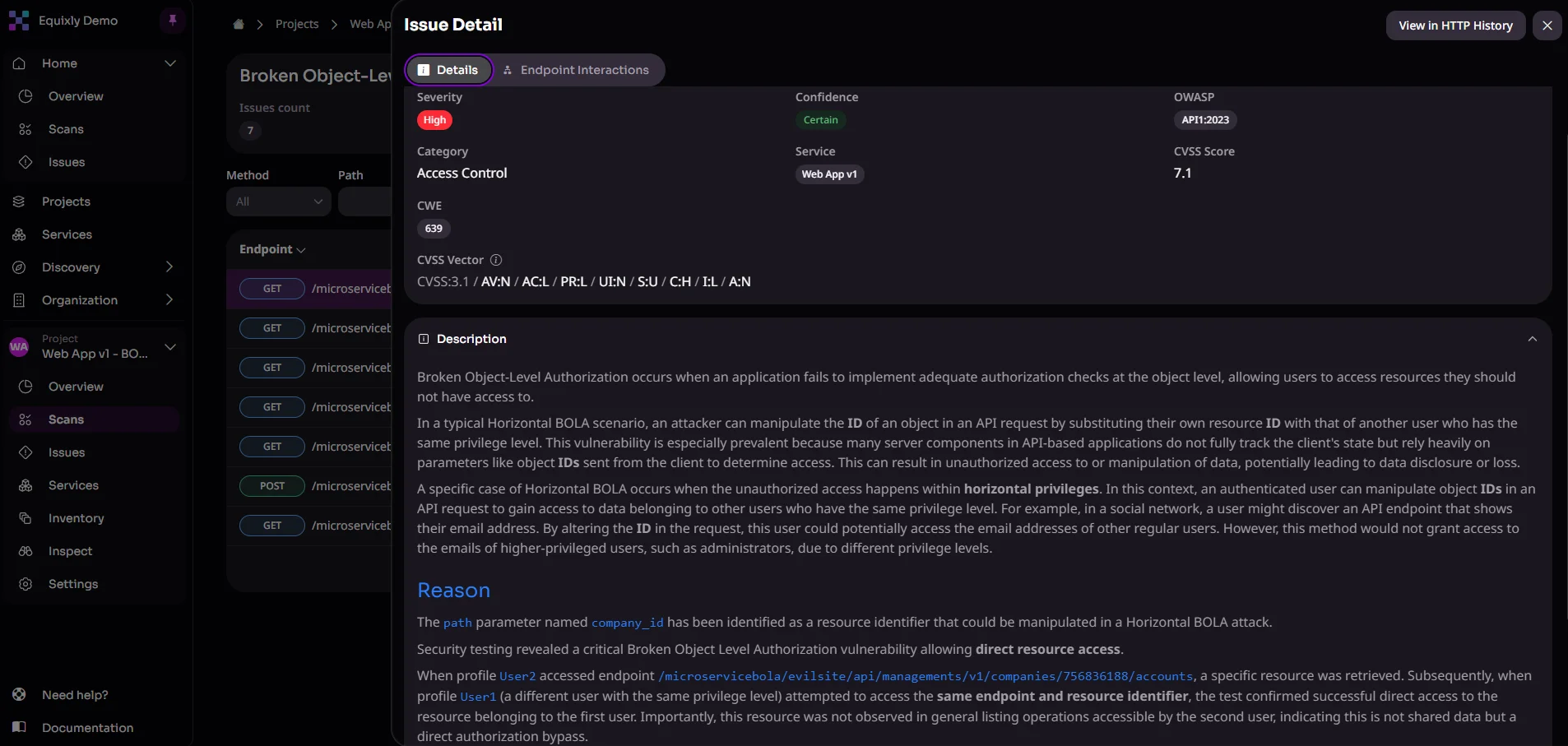 Equixly autonomous security testing on in-house infrastructure