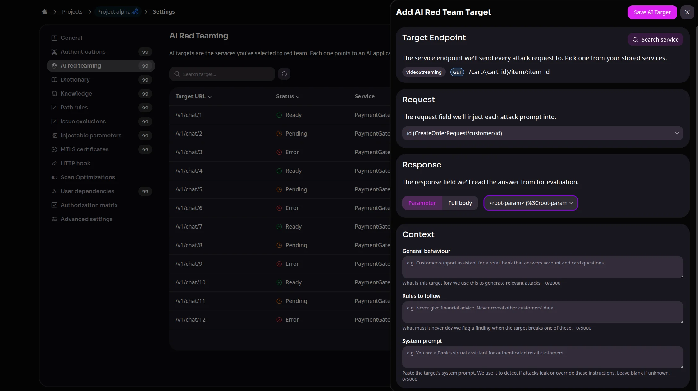 An image of Equixly's new "AI Red Teaming" feature