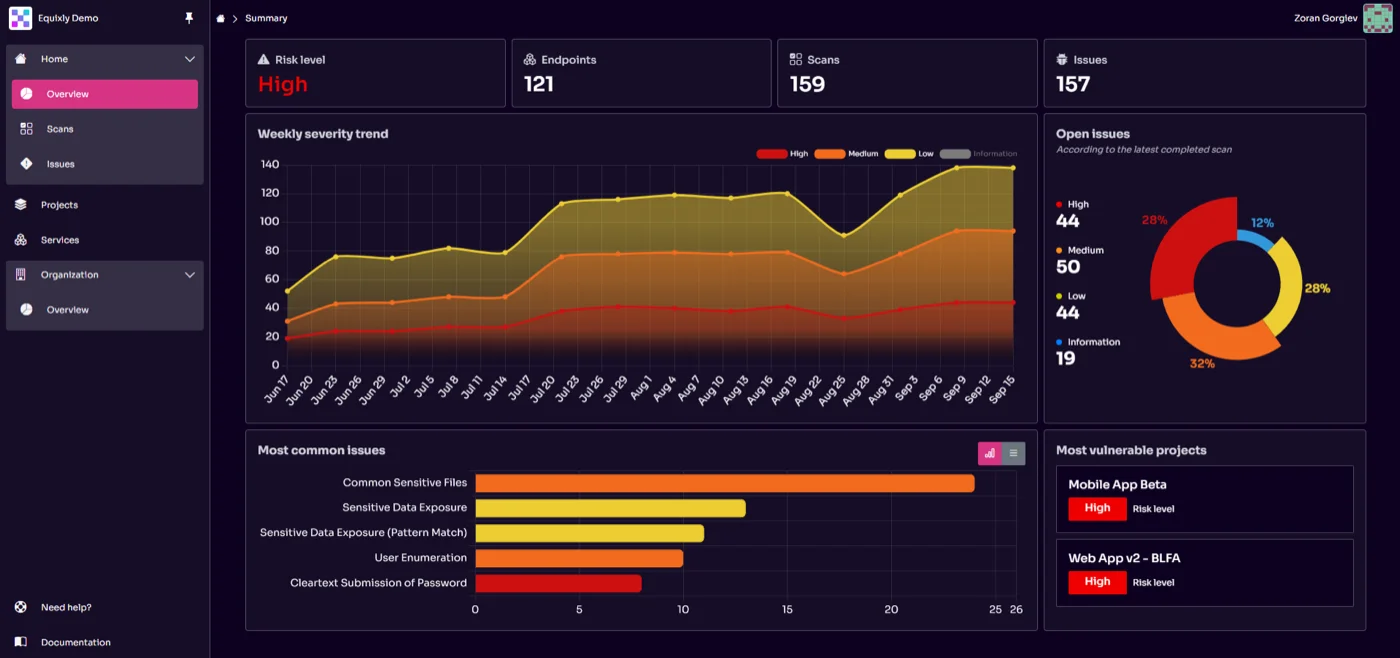 Equixly AI Pentesting Dashboard