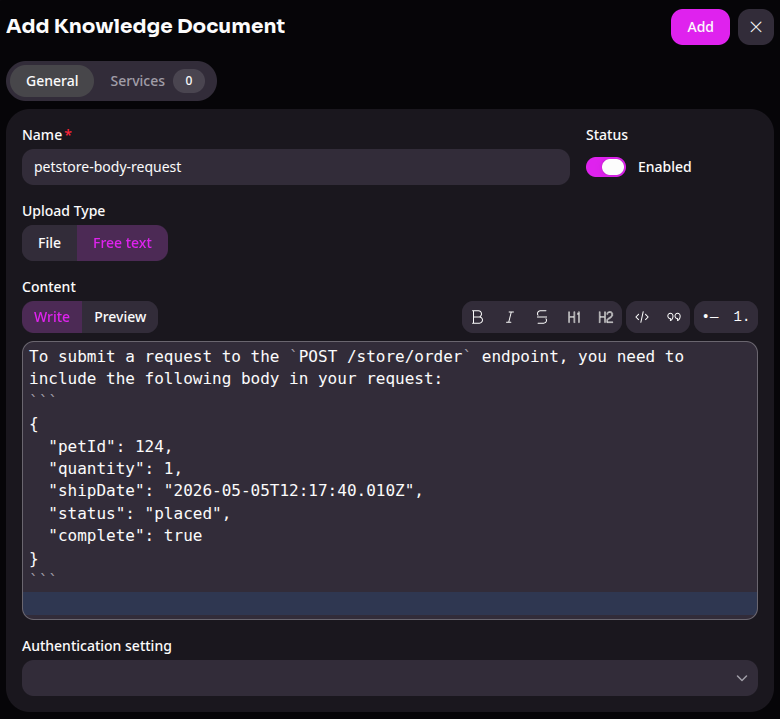 Equixly Knowledge settings