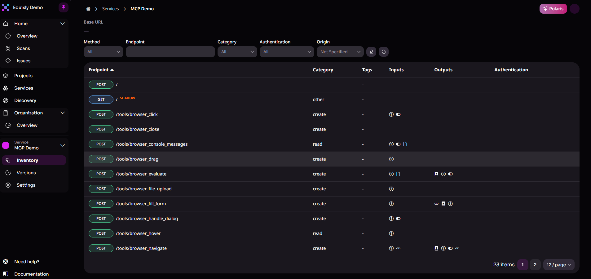 MCP continuous penetration testing in Equixly